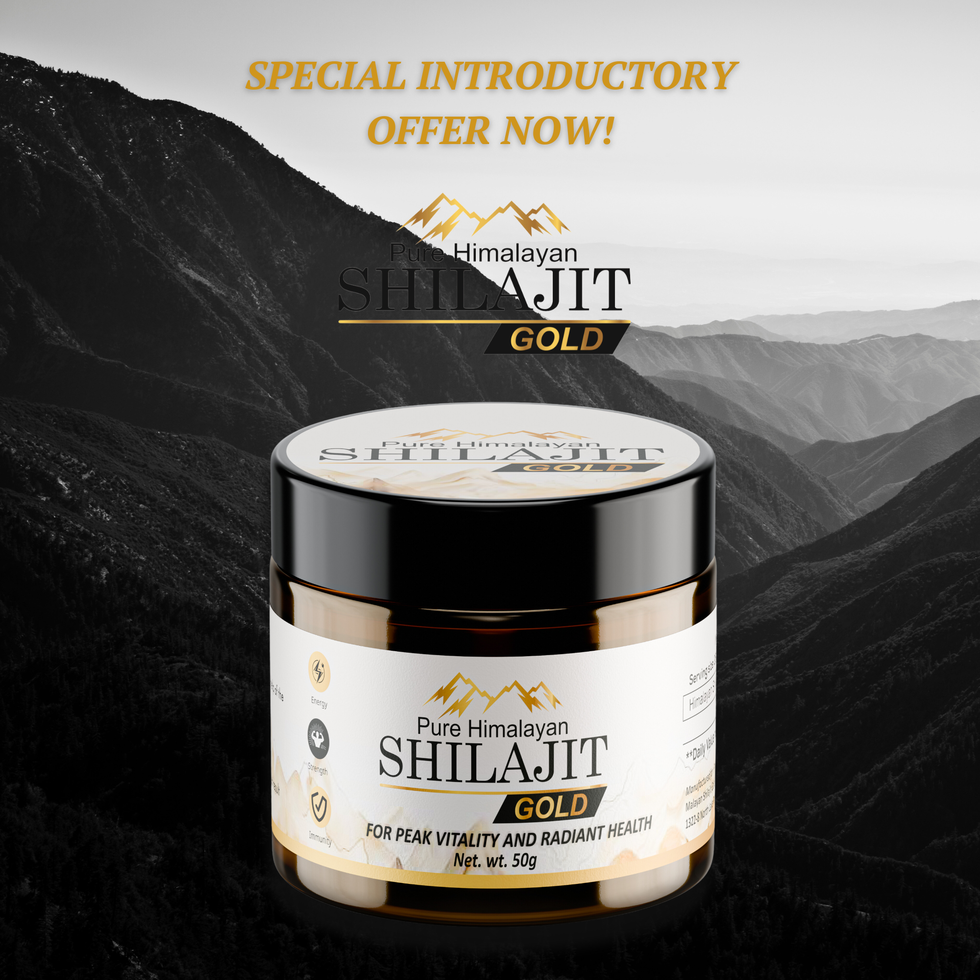 Himalayan Shilajit Gold – 100% Pure - Potent - Combo Packege