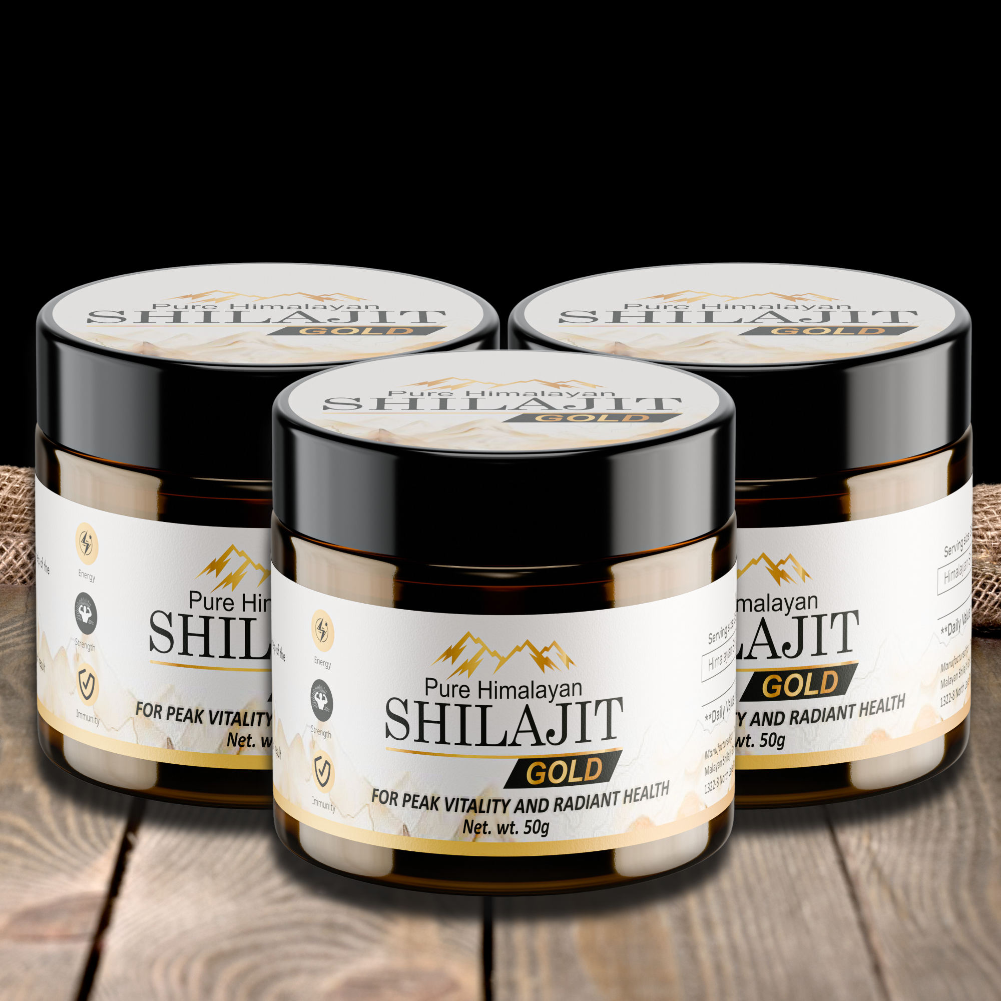 Himalayan Shilajit Gold – 100% Pure - Potent - Combo Packege